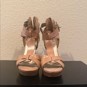 G by Guess Brown Strappy Heels